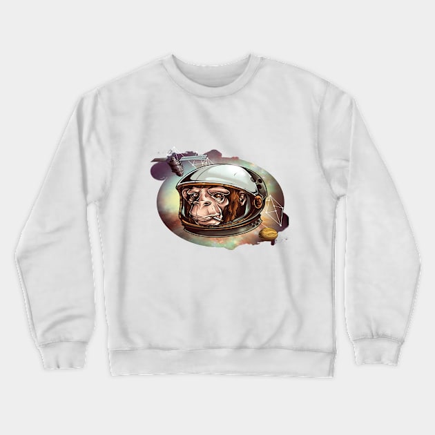 chimp Crewneck Sweatshirt by FUNNY LIFE